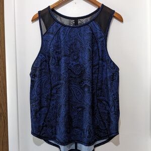 Lululemon Athletica Blue Paisley Tank Top
